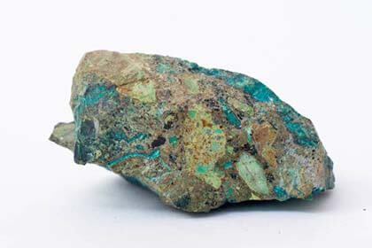 Oxide copper ore displayed